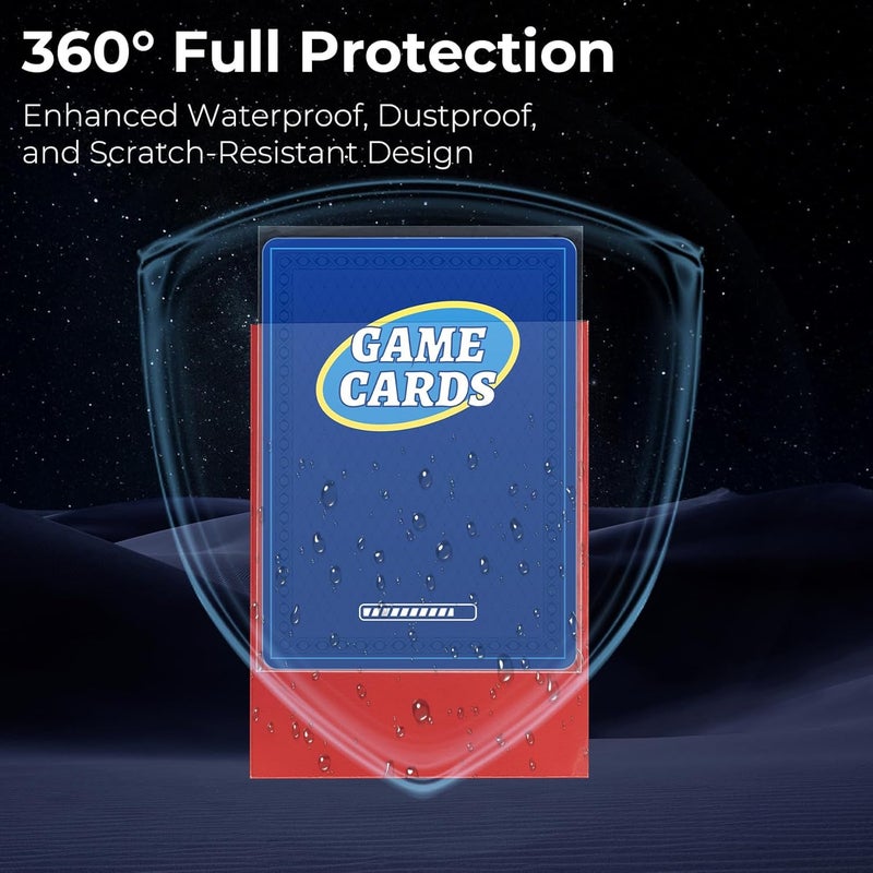 Fabmaker 500 حزمة أكمام داخلية، أكمام داخلية شفافة ممتازة للتغليف المزدوج، لحماية جميع بطاقاتك القياسية، بطاقات التداول، لا تتمزق 64x89 مم - Image 4